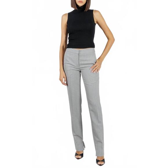 NEW STELLA MCCARTNEY slim trouser pants in grey melange